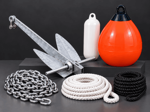 Ancre, chaîne, cordages et pare-battages